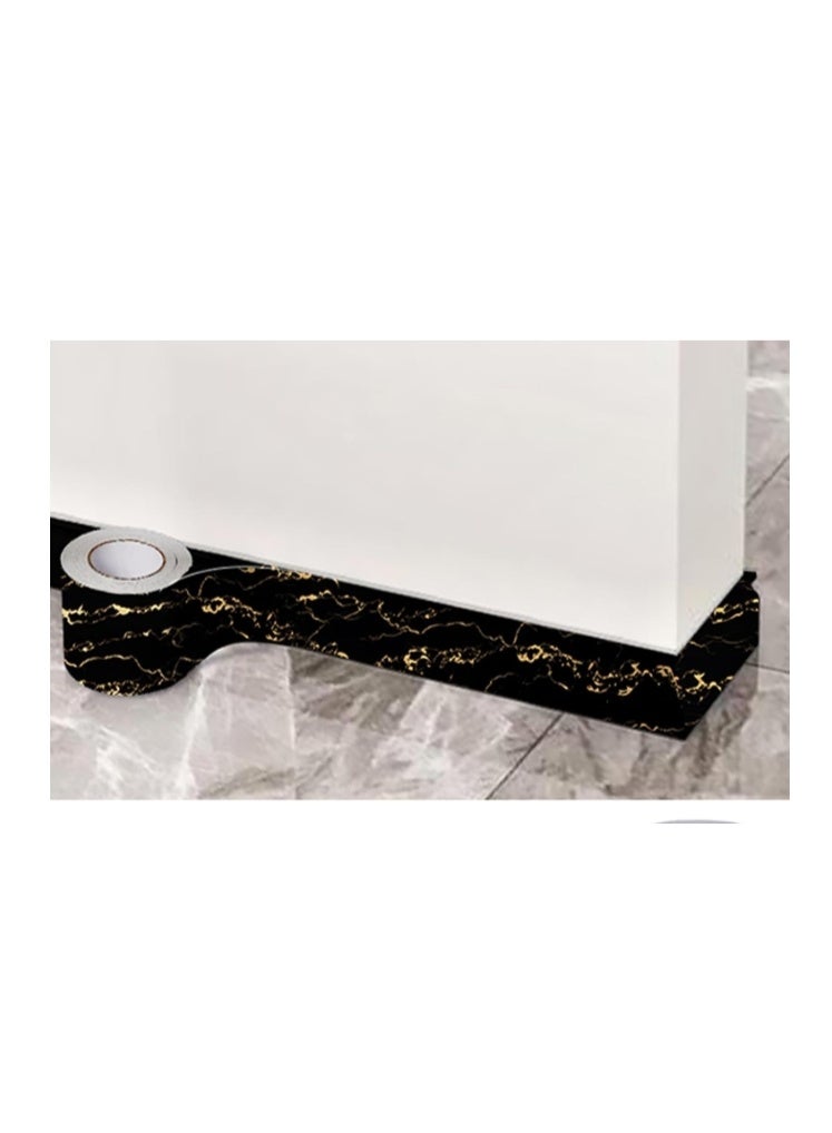 43℃ لفة واحدة من ملصقات الحواف ذاتية اللصق، ورق لاصق لامع بنقشة الرخام، مناسب لغرف المعيشة والمطابخ وغرف النوم والحمامات، مقاس 10 سم × 5 م - Image 3